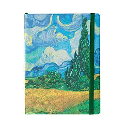 Планер-записна книжка Ван Гог "Пшеничне поле з кипарисом" Kiri sketch 22402-KR м'який переплет 192 сторінки
