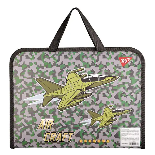 Папка-портфель YES FC на молнии с тканевыми ручками Military (492243)