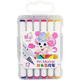 Фломастер 12 цветов Art -Marker Bambi 218-12 Розовый