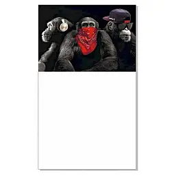 Блокнот з магнітом на холодильник Monkey Jumbi КТ01032302 30 аркушів