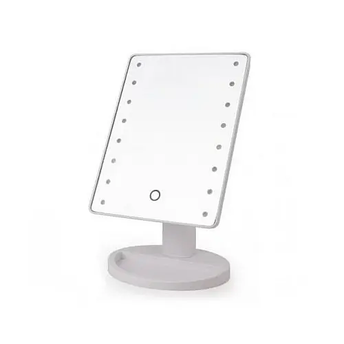 Настільне дзеркало з підсвіткою 16 LED Mirror Біле