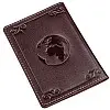 Кожаная обложка на паспорт с картой и рамкой SHVIGEL 13983 Коричневая