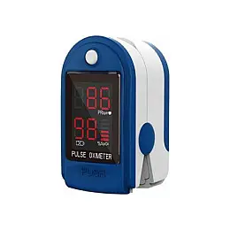 Пульсоксиметр Heal Force Fingertip Pulse Oximeter Синій + багаторазова чорна маска в подарунок (0227)