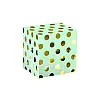 Бумага упаковочная PPW PAPER Lesko PZ001 Бирюзовый Золотой Горох 50*70 см