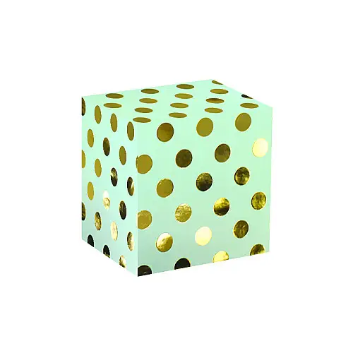Бумага упаковочная PPW PAPER Lesko PZ001 Бирюзовый Золотой Горох 50*70 см