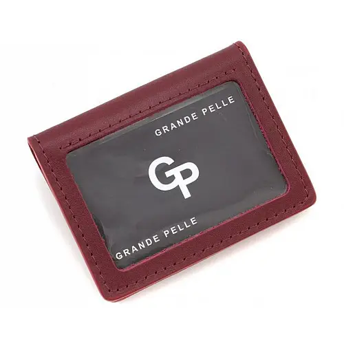 Обложка на права ID паспорт удостоверение Grande Pelle 221661 бордовая