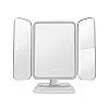 Косметическое настольное зеркало RIAS XW-810X с LED подсветкой трехстворчатое White