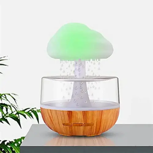 Увлажнювач повітря RIAS Облако RGB з ефектом дощу 300ml Коричневий (3_04347)