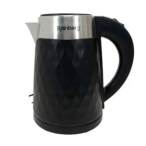 Электрочайник дисковый из нержавеющей стали Rainberg RB-2226 2000W 2 л Черный