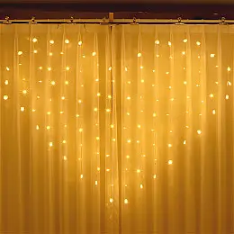 Світлодіодна гірлянда Led штора серце 138 led 8 режимів