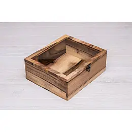 Дерев'яна коробочка бокс для подарунків ecoWalnut 208x180x82 мм