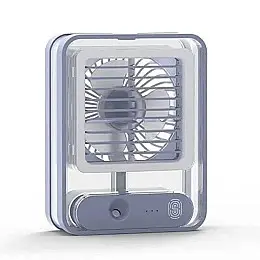 Міні кондиціонер акумуляторний від USB Transparent Spray Light Fan (UKC-01)