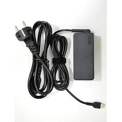 Блок живлення Lenovo 20V-2.25A, 5V-2A, 12V-3A, 15V-3A, 45W type-c чорний + мережевий кабель живлення (R6757)