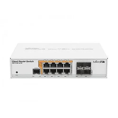Комутатор MikroTik CRS112-8P-4S-IN (8xGE PoE, 4хSFP)