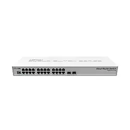 Комутатор MikroTik CRS326-24G-2S+RM (24x1G, 2xSFP+, L3)
