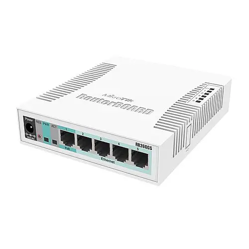 Комутатор MikroTik CSS106-5G-1S (RB260GS) (5x1Gb, 1x SFP)