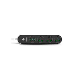 Сетевий фільтр LDNIO SС3301, 3 Розетки + 3 USB, 2 М, Перетин 3х0,75мм