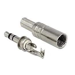 Штекер Delock FreeEnd-Jack 3.5mm 3pin /M конектор під пайку Stereo металік (70.06.5532)