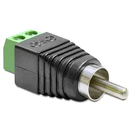 Терміналблок Delock Terminal block-RCA /M 2pin Pitch=5.0mm чорний (70.06.5417)