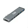 USB-хаб XON SmartHub Pro 7 в 1 HDMI SD/TF 2xType-C 2xUSB3.0 Серый (UHCCP074300G 5191)