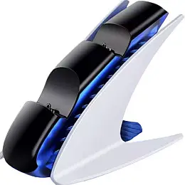 Зарядка для джойстика PS 5 Dobe для PlayStation 5 PS 5 DualSense на 2 геймпада з LED підсвіткою P5V Білий