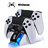 Зарядка для джойстика PS 5 Dobe Док Станція для PlayStation 5 PS 5 DualSense dualsense edge на 2 геймпада Білий