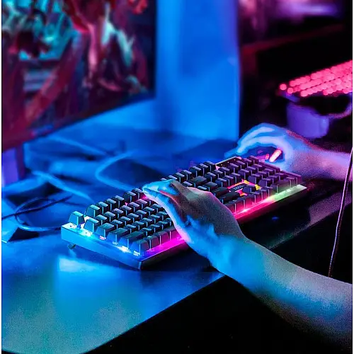 Игровой набор клавиатура + мышь Hoco GM18 с RGB подсветкой