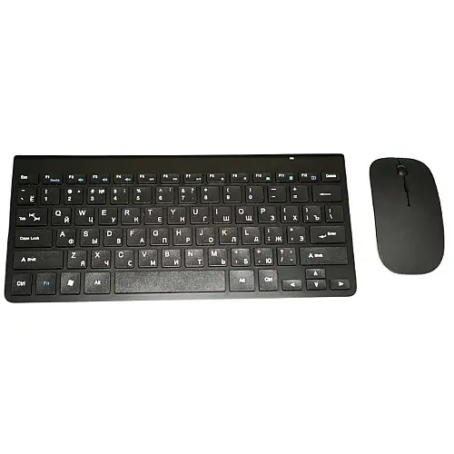 Комплект беспроводной клавиатура с мышью RIAS K108 Black (3_04574)