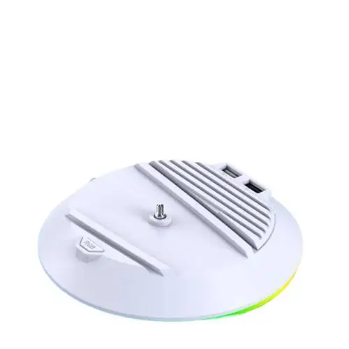 Вертикальний стенд BebonCool для Sony PlayStation PS5 Slim з RGB підсвіткою та 2 USB Hub Білий
