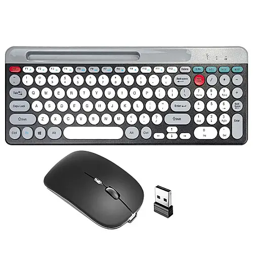Комплект беспроводной клавиатура с мышью RIAS ZYG-806 Grey-Black