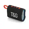 Портативна акумуляторна Bluetooth колонка з RGB підсвіткою T&G TG-396 FM Radio AUX TF-CAR 5W Чорна
