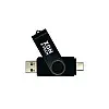 Флеш-накопитель XON FlashDrive DuoConnect 128GB USB 2.0 + USB Type-C Black (FX2DR128PB 7539)