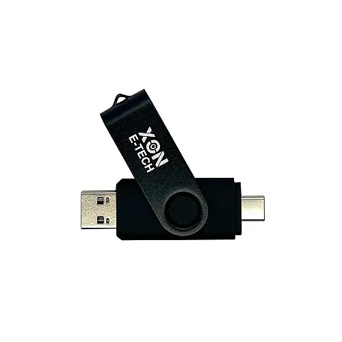 Флеш-накопитель XON FlashDrive DuoConnect 128GB USB 3.0 + USB Type-C Black (FX3DR128PB 7546)