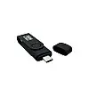 Флеш-накопитель XON FlashDrive MultiConnect 128GB USB 2.0 + USB Type-C + MicroUSB Черный (FX2M128PB 7645)