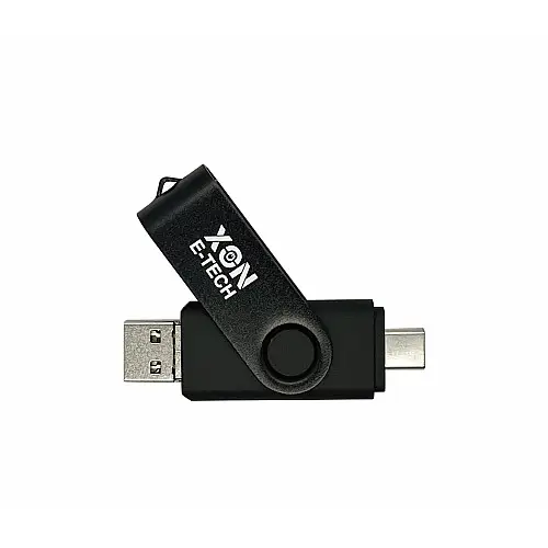 Флеш-накопитель XON FlashDrive MultiConnect 128GB USB 3.0 + USB Type-C + MicroUSB Черный (FX3M128PB 7652)