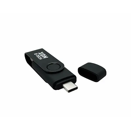 Флеш-накопитель XON FlashDrive MultiConnect 128GB USB 3.0 + USB Type-C + MicroUSB Черный (FX3M128PB 7652)