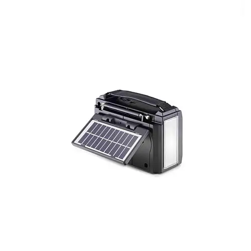 Радиоприемник аккумуляторный с фонариком и солнечной панелью Solar Golon RX-355S Black