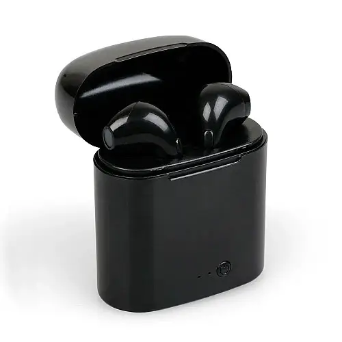 Бездротові Bluetooth навушники i7S TWS з боксом для зарядки Black (au006-hbr)