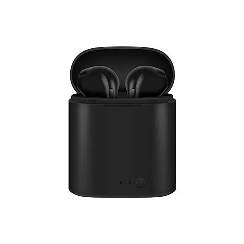 Бездротові блютуз навушники i7 Mini TWS з боксом для зарядки Black (au057-hbr)