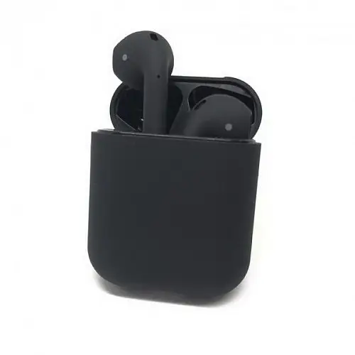 Бездротові блютуз навушники i12 TWS з боксом для зарядки Black (au060-hbr)
