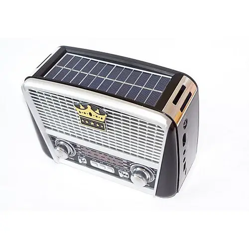 Радіоприймач GOLON-RX 455 SOLAR USB+SD Сірий