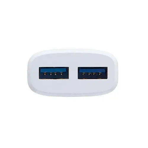 Сетевий зарядний пристрій Inkax CD-11 2.1A 2 USB адаптер Білий