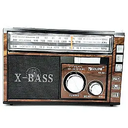 Радіоприймач GOLON RX-381 USB+SD Коричневий
