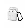 Футляр для навушників Airpods 1/2 з замком Білий