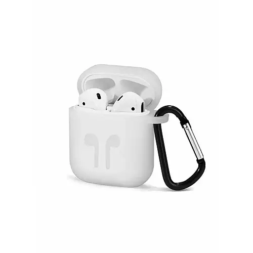 Футляр для навушників Airpods 1/2 з замком Білий