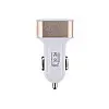Зарядний пристрій Car 11582 автомобільний квадрат 3USB 3.1A Gold White (av135-hbr)