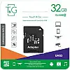 Карта памяти с адаптером T&G Micro SDHC 32gb UHS-3 Class 10 Черный