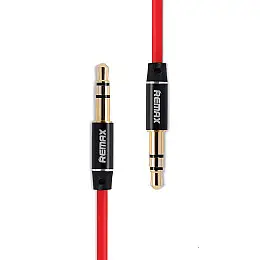 Аудіокабель Remax RM-L100 AUX 3.5 miniJack M-M 1 м Червоний