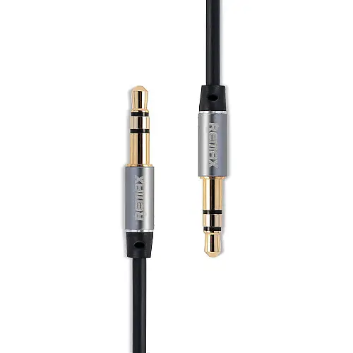 Аудіокабель AUX Remax RL-L100 AUX 3.5 miniJack 1 м Чорний