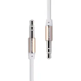 Аудіокабель Remax RM-L100 AUX 3.5 miniJack M-M 1 м Білий